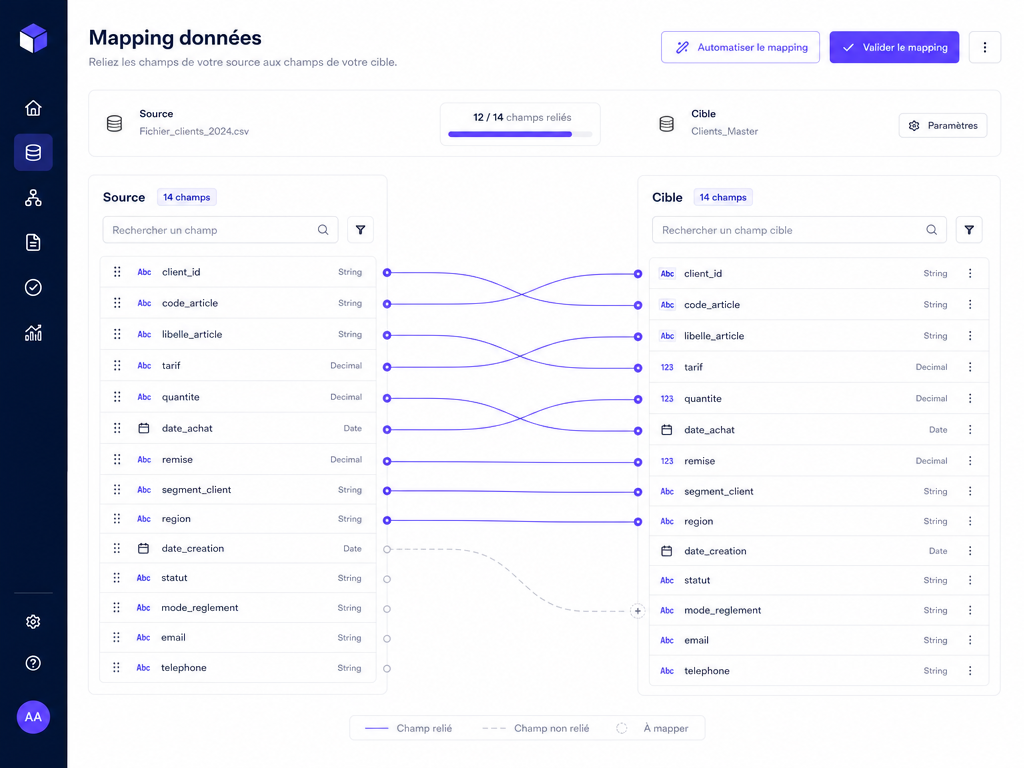 Mapping de données — migration